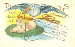 Vintage geboortekaartje van vroeger, onze geboortekaartjes zijn geïnspireerd op deze vintage geboortekaartjes maar helemaal van nu.